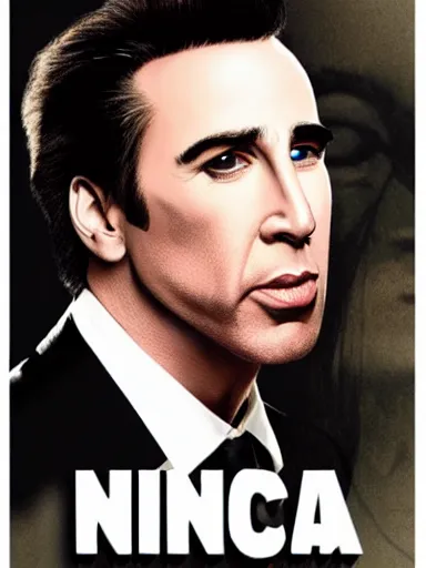 Image similar to a photograph of john travolta as nicholas cage, cinematic, detailed, proportional