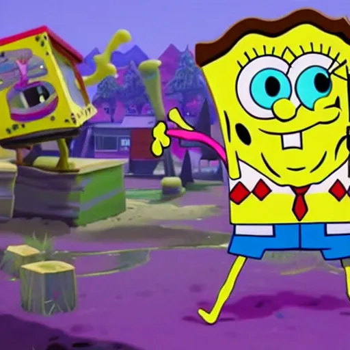 Prompt: spongebob fortnite