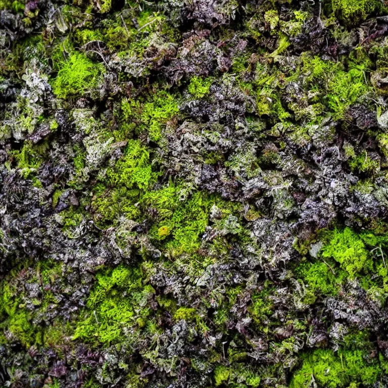 Dark green mix lichen, moss, scenic textures, 646074180226