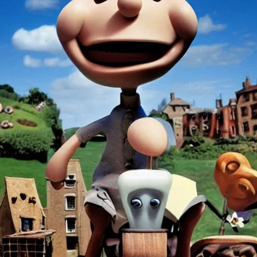 Prompt: surrealism in Wallace & Gromit