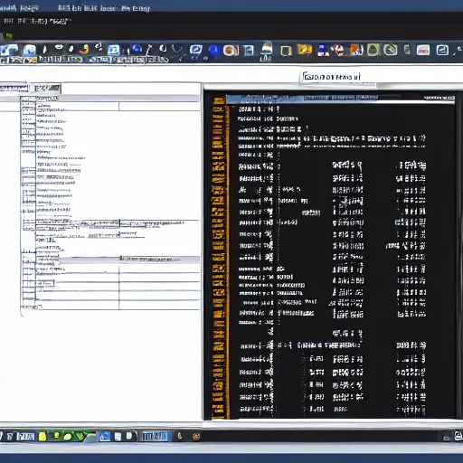 Prompt: plain text computer output log text IDE, font, layout, debug session, black and white, command line, complex mathematical