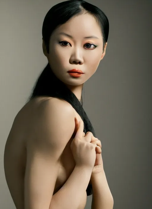 Image similar to closeup portrait of suzie wong, depth of field, zeiss lens, detailed, symmetrical, centered, fashion photoshoot, by annie leibovitz and steve mccurry, david lazar, jimmy nelsson, breathtaking, 8 k resolution, extremely detailed, beautiful, establishing shot, artistic, hyperrealistic, beautiful face, octane render