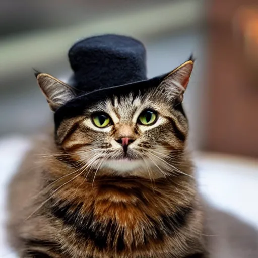 Prompt: a cat with a hat