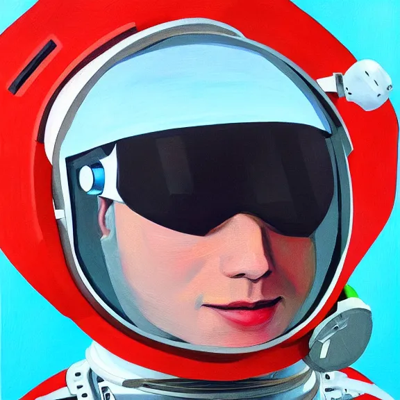 Prompt: portrait of an AI astronaut, ((((tomato head)))