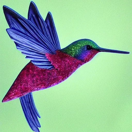 Prompt: ultra realistic cybernetic!!!!!!!!!!!! hummingbird