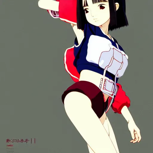 Image similar to a beautiful japanese natalie portman gravure model, wearing oversized native designer bomber jacket and leotard with overalls, bulky poofy bomber jacket with mesoamerican patterns, mesoamerican native street fashion, gapmoe yandere grimdark, trending on pixiv fanbox, painted by greg rutkowski makoto shinkai takashi takeuchi studio ghibli, akihiko yoshida