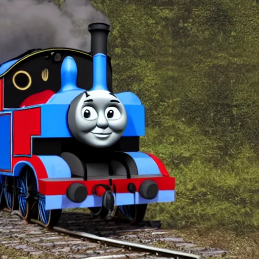 Image similar to thomas the tank engine edkt straight to hell