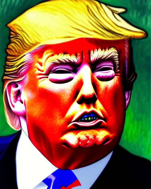 Image similar to donald trump, by monet, ultra detailed