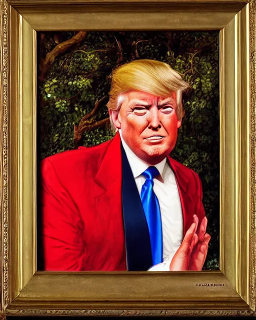 Image similar to donald trump by frank cadogan cowper