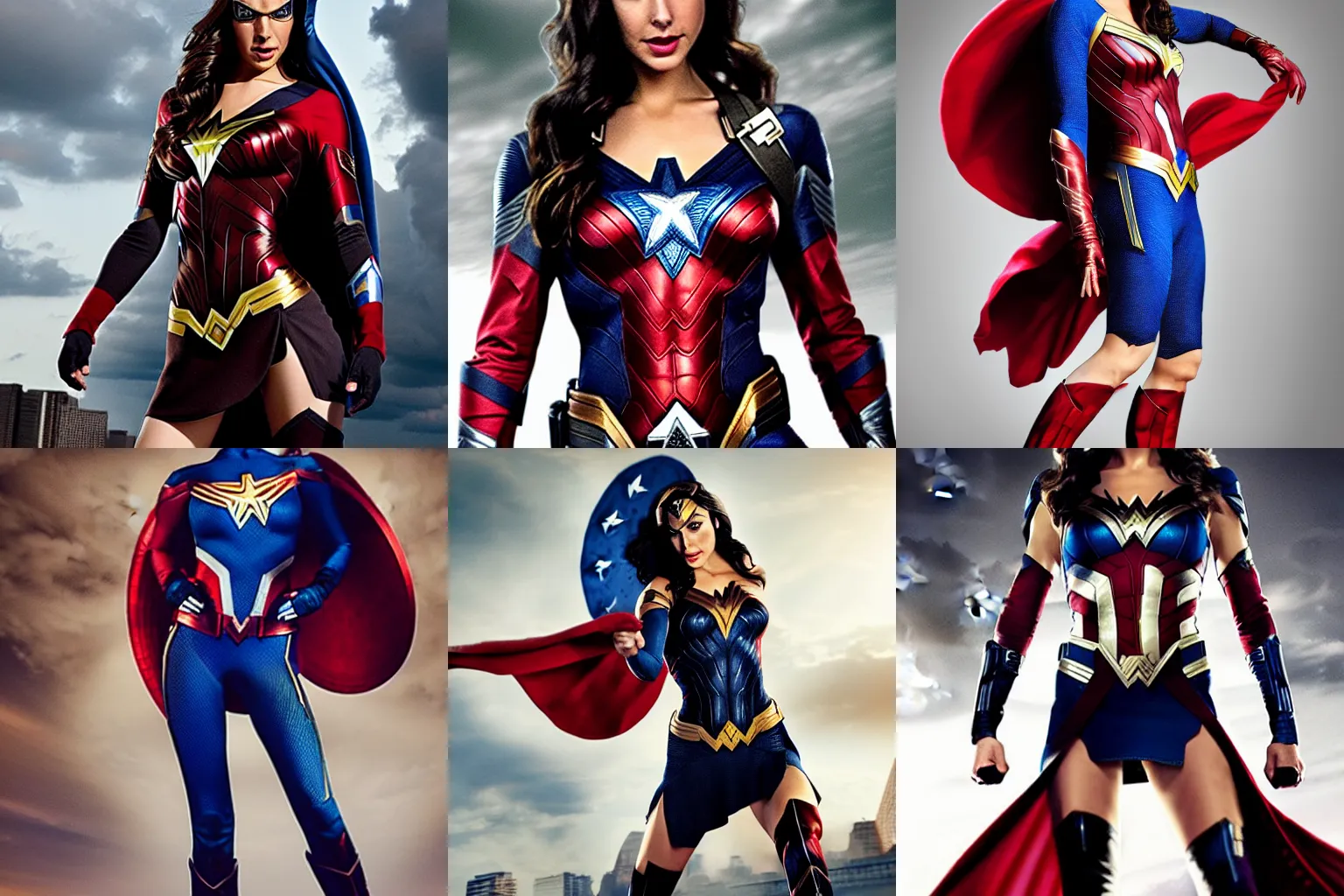 Prompt: Gal Gadot dressed as Capitan America, professional photography