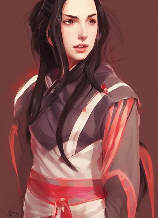 Image similar to gal gadot as nezuko from demon slayer ねずこ wearing kimono by artgem by greg rutkowski trending on artstation