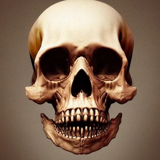 Image similar to portrait_of_a_melting_skull._intricate_abstract._intricate_artwork._by_Tooth_Wu_wlop_beeple_dan_mumford._octane_render_trending_on_artstat