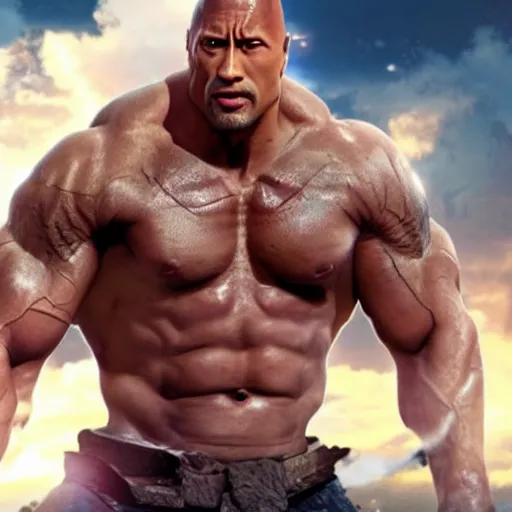 Image similar to Dwayne Johnson as a Japanese anime4K quality super realistic