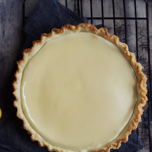 Prompt: close view of a delicious sweet and perfect lemon pie, award winning, 4 k, beautiful