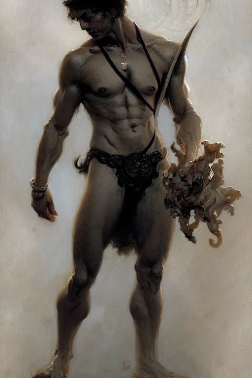 Image similar to attractive male, character design, painting by gaston bussiere, greg rutkowski, katsuya terada, frank frazetta, tom of finland, trending on artstation