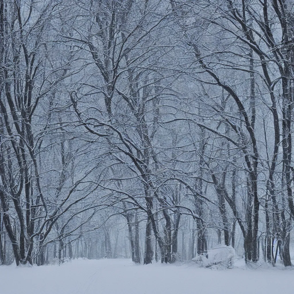 Prompt: winter wonderland by hans ruedi giger