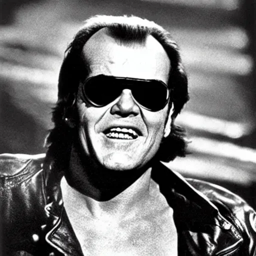 Image similar to Jack Nicholson is Terminator , film poster