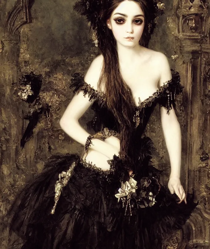 Image similar to gothic princess portrait by william - adolphe bouguerea, highly detailded