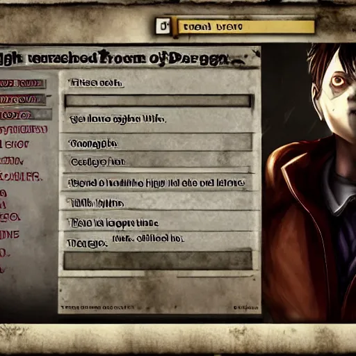 Image similar to Screenshot of Light Yagami in Dead By Daylight character selection screen