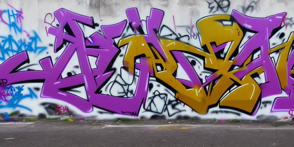 Image similar to hyperrealistic rendering, anti style graffiti