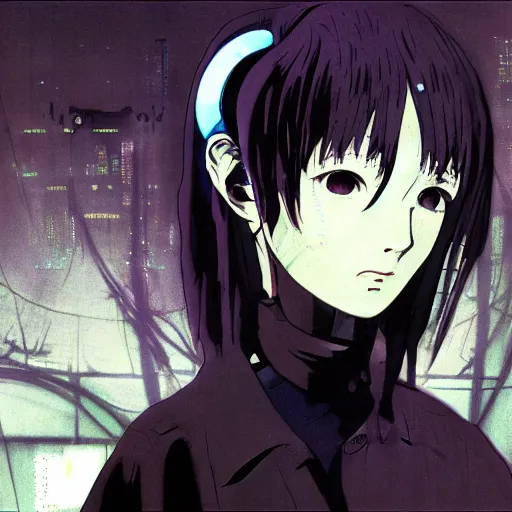 Image similar to Serial Experiments Lain, cyberpunk