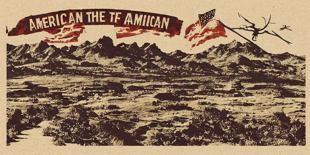 Image similar to “American west in the style of Thi Bui”