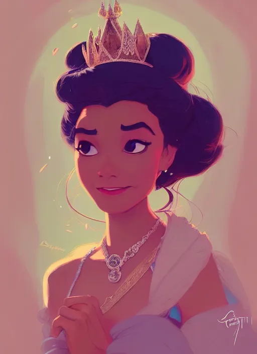 Image similar to highly detailed portrait of disney's princess j asmine, magnificent, photographic realistic background, by atey ghailan, by greg rutkowski, by greg tocchini, by james gilleard, by joe fenton, by kaethe butcher, trending on instagram, award winning details