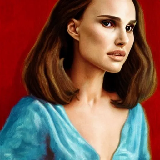 Prompt: Natalie Portman, head and shoulders portrait, extremely detailed masterpiece, one single continues line.