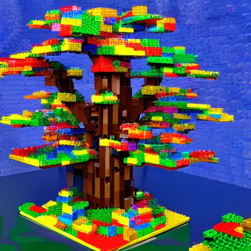 Prompt: erdtree in a lego game. impressionistic, colorful, high quality, 8 k, arstation