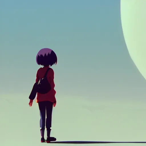 Image similar to awareness of emptiness without naming it, detailed, cory loftis, james gilleard, atey ghailan, makoto shinkai, goro fujita, studio ghibli, rim light, exquisite lighting, clear focus, very coherent, plain background