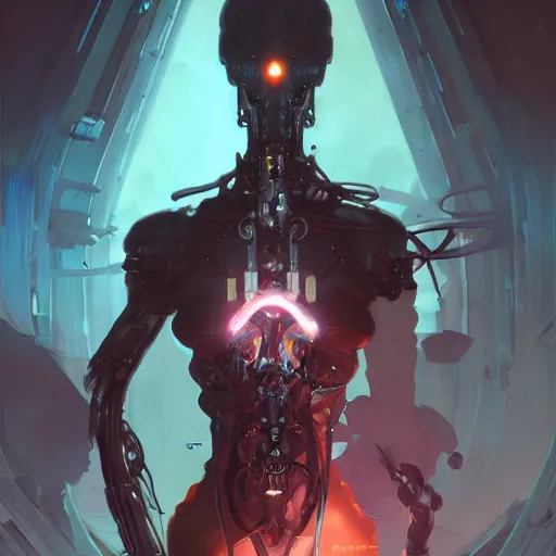 Image similar to portrait of a cybernetic frankenstein, cyberpunk concept art by pete mohrbacher and artgerm and wlop and greg rutkowski and deathburger, digital art, highly detailed, intricate, sci-fi, sharp focus, Trending on Artstation HQ, deviantart, unreal engine 5, 4K UHD image