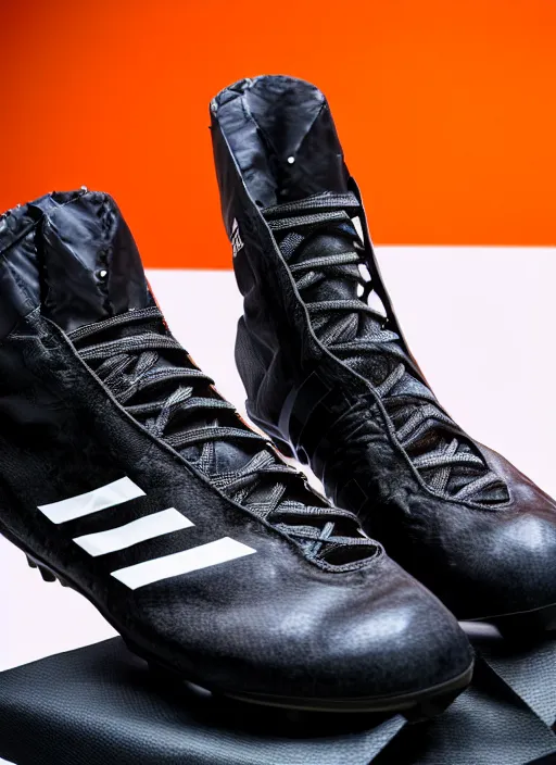 Image similar to hyperrealistic and heavy detailed product photo adidas avant garde boots of movie the fifth element, in front of white back drop, whole shoe is in picture, leica sl 2 5 0 mm, vivid color, high quality, high textured, real life