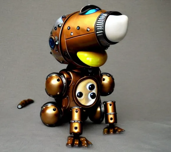 Image similar to futuristic steampunk ferret - shaped pet - robot, steampunk ferret - inspired robot, borderlands - inspired ferret - shaped robot