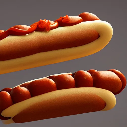 Prompt: the hot dog queen, 4 k, intricate detailed, jaw dropping, gorgeous, surreal, octane render