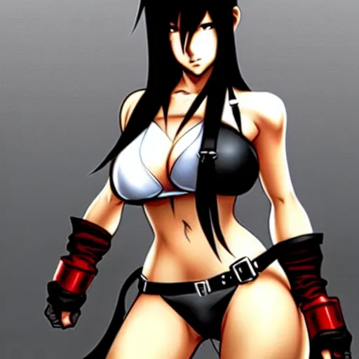 Prompt: tifa lockheart by masamune shirow