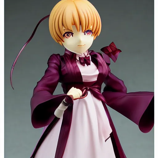 Image similar to beatrice from umineko no naku koro ni, actionfigure, product shoot, studio lighting