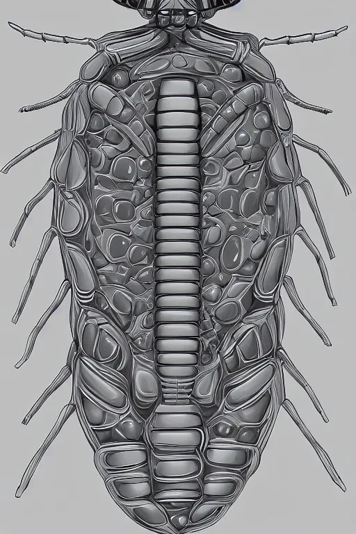 Image similar to isopod, symmetrical, highly detailed, digital art, sharp focus, trending on art station