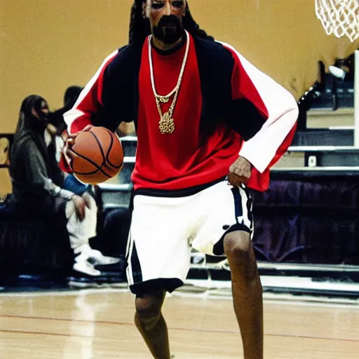 Image similar to Snoop Dogg playing basketball