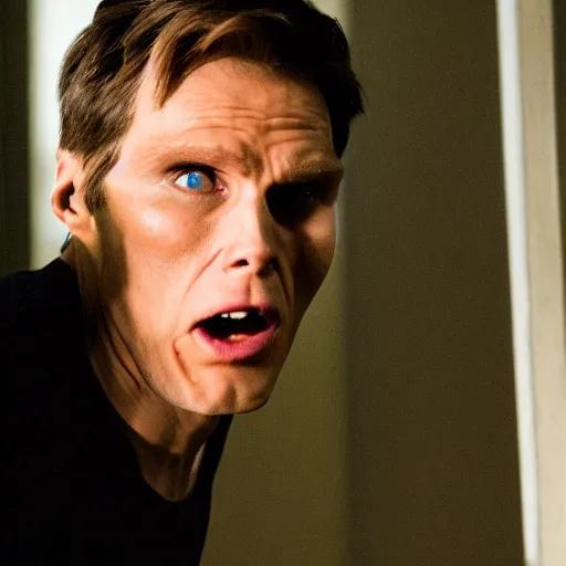 Image similar to Live Action Still of Jerma in Psycho (film), real life, hyperrealistic, ultra realistic, realistic, highly detailed, epic, HD quality, 8k resolution, body and headshot, film still