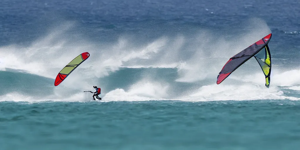 Prompt: kristoffer egeberg windsurfing in hawaii