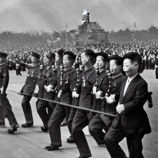 Image similar to xi jinping liberating the netherlands in 1 9 4 5