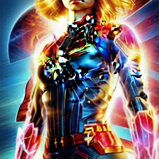 Image similar to emma stone as captain marvel