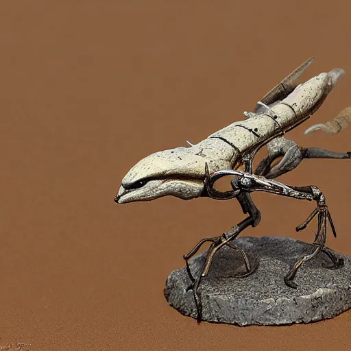 Image similar to the Shrike from hyperion in the desert, highly detailed.