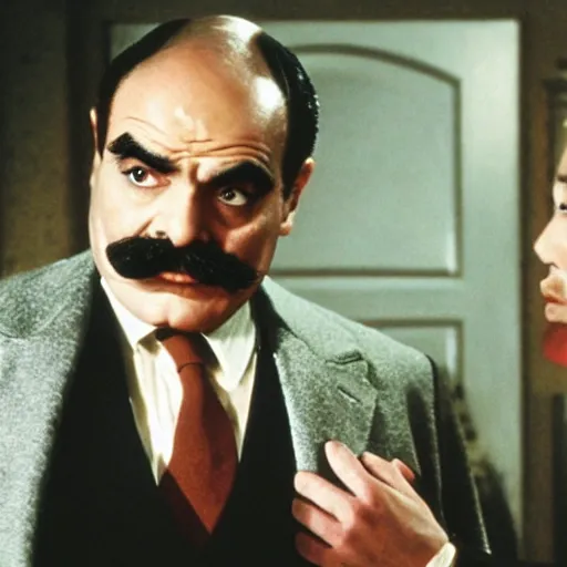 Image similar to scene of the hercule poirot tv serie featuring david suchet