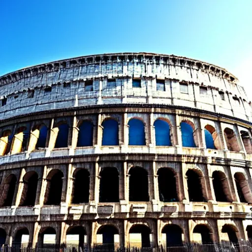 Image similar to Roma's coliseum in the middle of the city of Paris, highly detailed