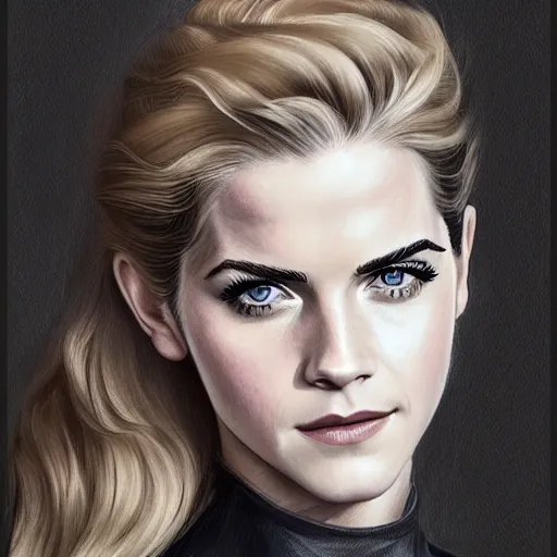 Prompt: A combination of Katheryn Winnick's and Grace Kelly's and Emma Watson's appearances as Solid Snake from Metal Gear Solid, full body portrait, western, D&D, fantasy, intricate, elegant, highly detailed, digital painting, artstation, concept art, matte, sharp focus, illustration, art by Artgerm and Greg Rutkowski and Alphonse Mucha