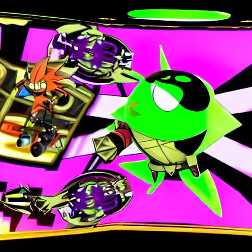 Prompt: invader zim in super smash brothers brawl