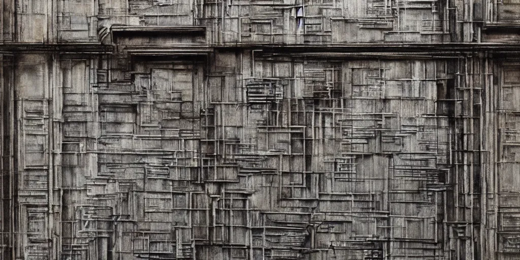 Image similar to wall street block facade. texture. textural. doors. street. art by greg rutkowski and william o'connor