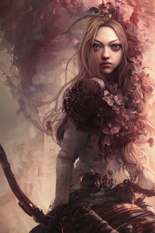 Image similar to character portrait of Amanda Seyfried with gorgeous detailed eyes, color page, tankoban, 4 k, tone mapping, doll, akihiko yoshida, james jean andrei riabovitchev marc simonetti, yoshitaka amano, willowy frame,