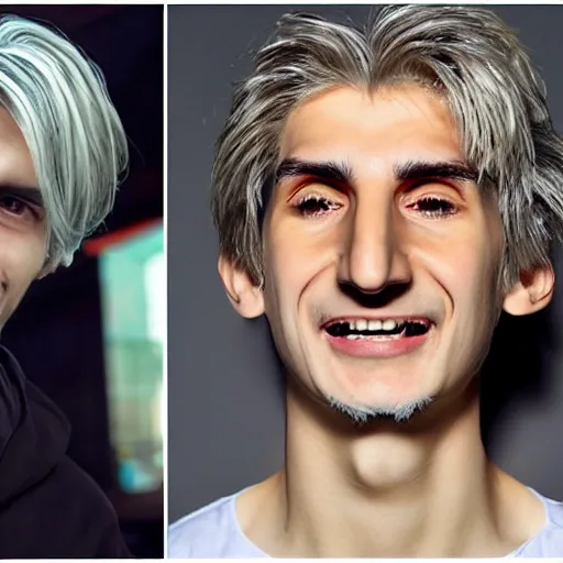 Image similar to really ugly xqc, big nose, underbite